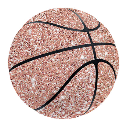 Rose Gold (NOT Real) Glitter Print Basketball