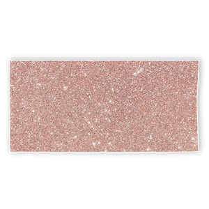 Rose Gold (NOT Real) Glitter Print Beach Towel