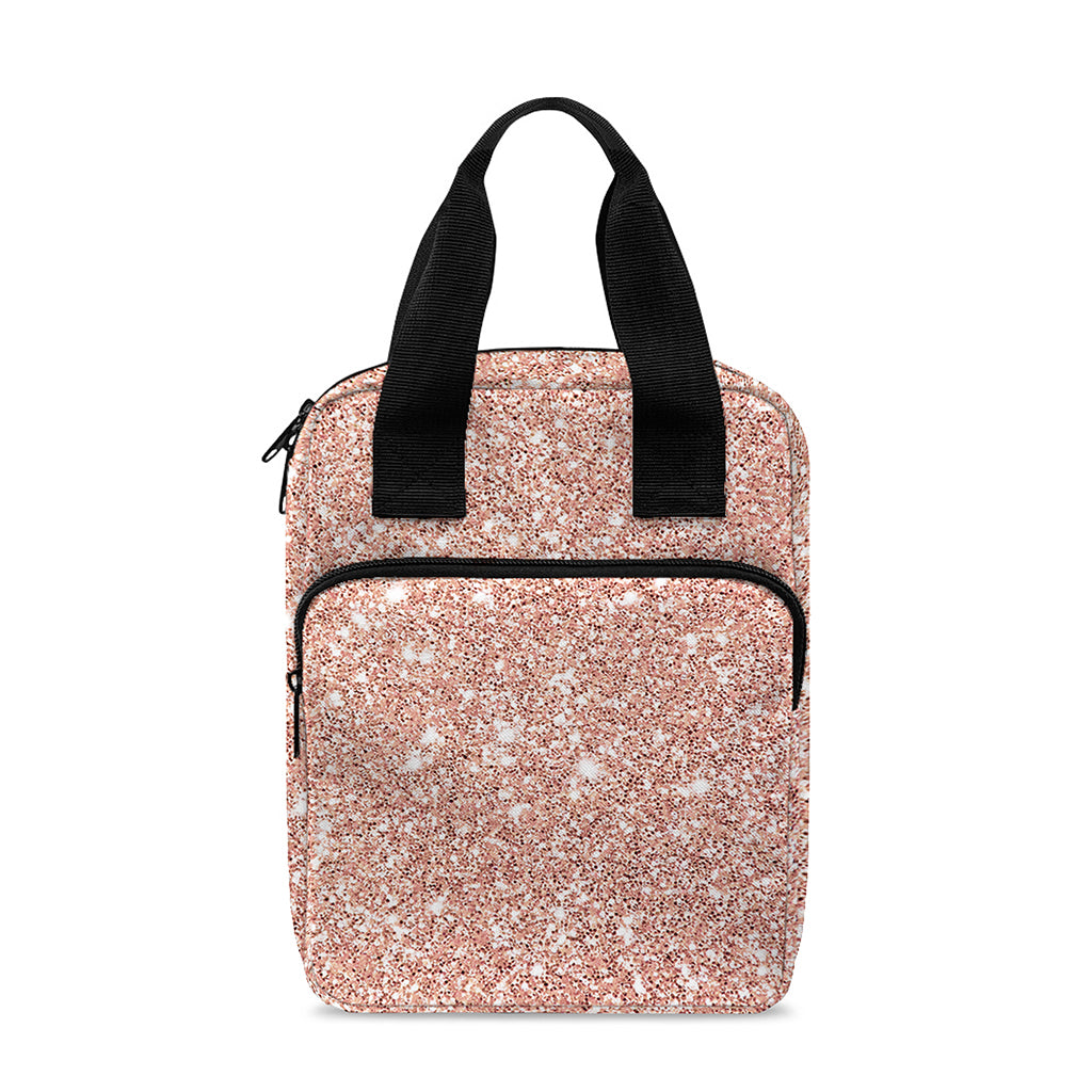 Rose Gold (NOT Real) Glitter Print Bible Tote Bag