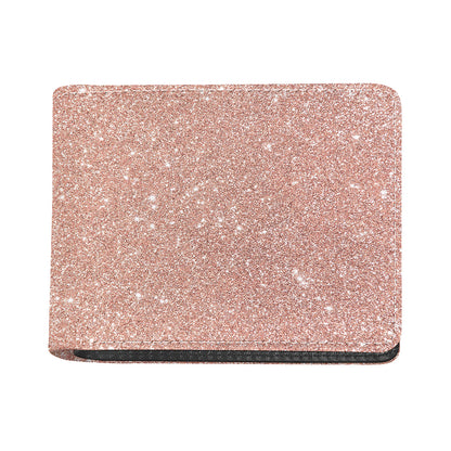 Rose Gold (NOT Real) Glitter Print Bifold Wallet