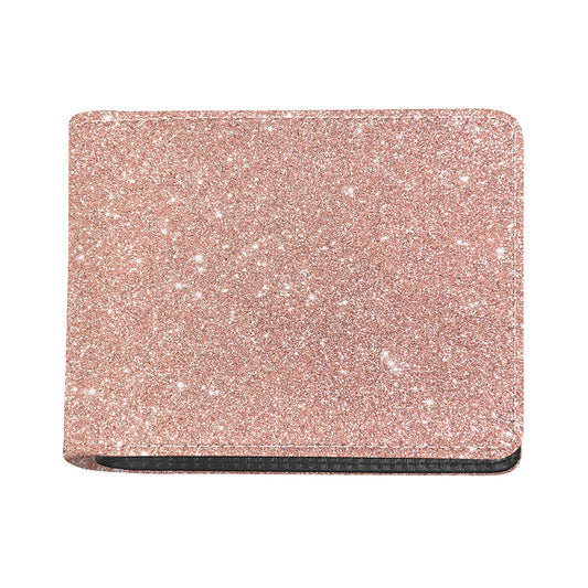 Rose Gold (NOT Real) Glitter Print Bifold Wallet