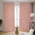 Rose Gold (NOT Real) Glitter Print Dimout Pencil Pleat Curtains