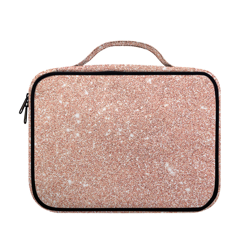 Rose Gold (NOT Real) Glitter Print Briefcase Bible Bag