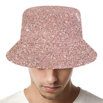 Rose Gold (NOT Real) Glitter Print Bucket Hat