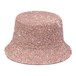 Rose Gold (NOT Real) Glitter Print Bucket Hat