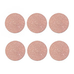 Rose Gold (NOT Real) Glitter Print Coaster Set