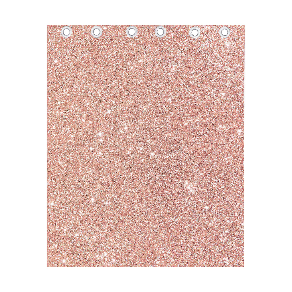 Rose Gold (NOT Real) Glitter Print Curtain