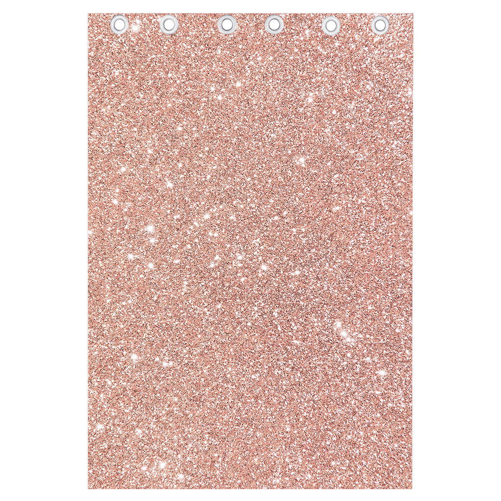 Rose Gold (NOT Real) Glitter Print Curtain