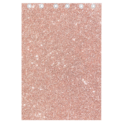 Rose Gold (NOT Real) Glitter Print Curtain