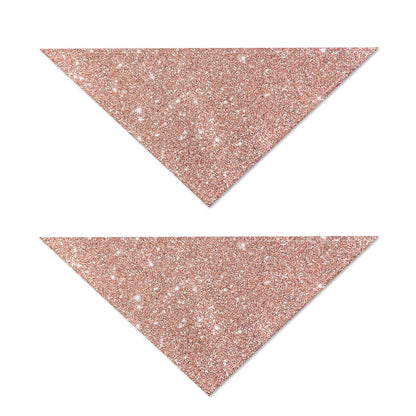 Rose Gold (NOT Real) Glitter Print Dog Bandana