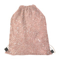 Rose Gold (NOT Real) Glitter Print Drawstring Bag