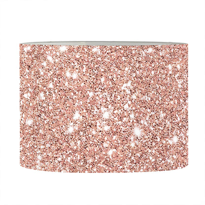 Rose Gold (NOT Real) Glitter Print Drum Lamp Shade