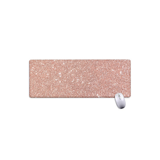 Rose Gold (NOT Real) Glitter Print Extended Mouse Pad