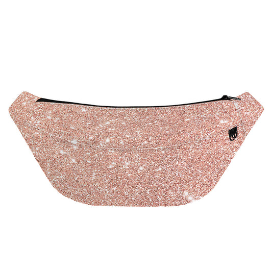 Rose Gold (NOT Real) Glitter Print Fanny Pack