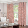 Rose Gold (NOT Real) Glitter Print Grommet Curtains