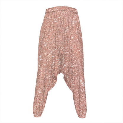 Rose Gold (NOT Real) Glitter Print Hammer Pants