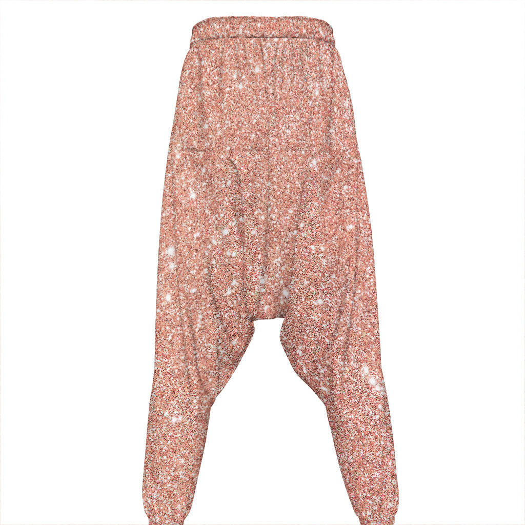 Rose Gold (NOT Real) Glitter Print Hammer Pants