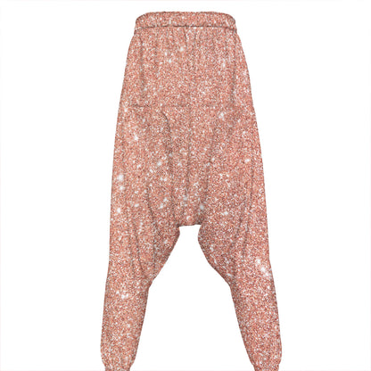 Rose Gold (NOT Real) Glitter Print Hammer Pants
