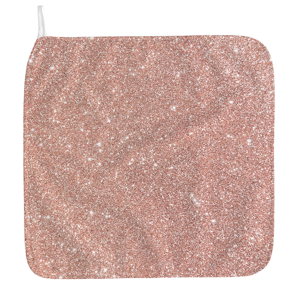 Rose Gold (NOT Real) Glitter Print Hand Towel