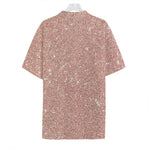 Rose Gold (NOT Real) Glitter Print Hawaiian Shirt