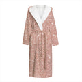 Rose Gold (NOT Real) Glitter Print Hooded Bathrobe