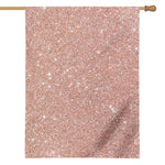 Rose Gold (NOT Real) Glitter Print House Flag