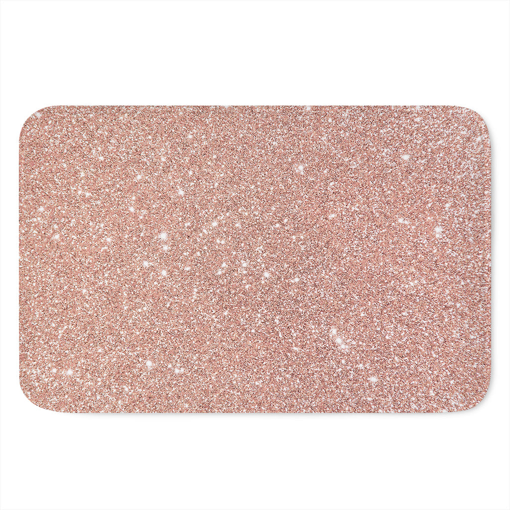 Rose Gold (NOT Real) Glitter Print Indoor Door Mat