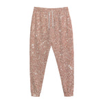Rose Gold (NOT Real) Glitter Print Jogger Pants