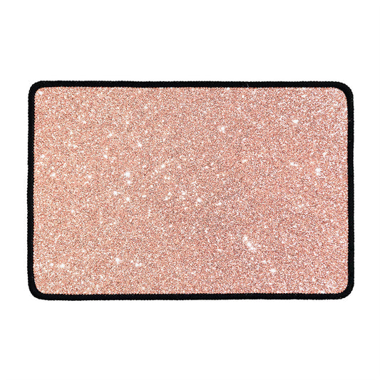 Rose Gold (NOT Real) Glitter Print Kitchen Mat