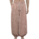 Rose Gold (NOT Real) Glitter Print Lantern Pants