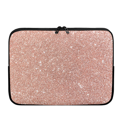 Rose Gold (NOT Real) Glitter Print Laptop Sleeve
