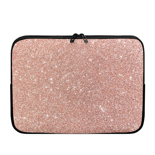 Rose Gold (NOT Real) Glitter Print Laptop Sleeve