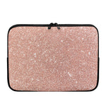 Rose Gold (NOT Real) Glitter Print Laptop Sleeve