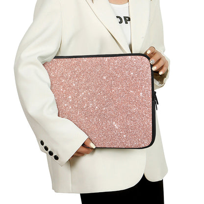 Rose Gold (NOT Real) Glitter Print Laptop Sleeve