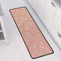 Rose Gold (NOT Real) Glitter Print Long Kitchen Mat