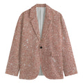 Rose Gold (NOT Real) Glitter Print Men's Blazer