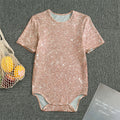 Rose Gold (NOT Real) Glitter Print Men's Bodysuit