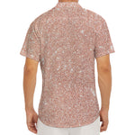 Rose Gold (NOT Real) Glitter Print Men's Deep V-Neck Shirt