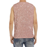 Rose Gold (NOT Real) Glitter Print Men's Fitness Tank Top
