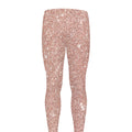 Rose Gold (NOT Real) Glitter Print Men's Leggings