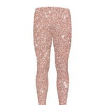 Rose Gold (NOT Real) Glitter Print Men's leggings