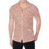 Rose Gold (NOT Real) Glitter Print Men's Shirt