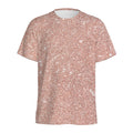 Rose Gold (NOT Real) Glitter Print Men's Athletic T-Shirt
