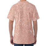 Rose Gold (NOT Real) Glitter Print Men's Velvet T-Shirt