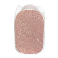Rose Gold (NOT Real) Glitter Print Mesh Laundry Hamper