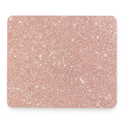 Rose Gold (NOT Real) Glitter Print Mouse Pad
