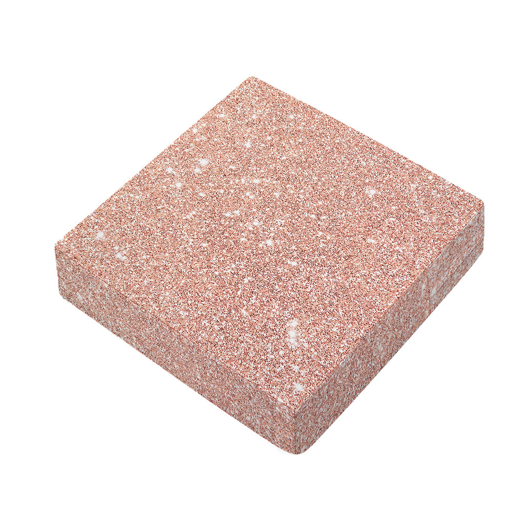 Rose Gold (NOT Real) Glitter Print Outdoor Seat Cushion Cover