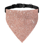 Rose Gold (NOT Real) Glitter Print Over The Collar Dog Bandana
