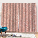 Rose Gold (NOT Real) Glitter Print Pencil Pleat Curtains