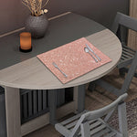 Rose Gold (NOT Real) Glitter Print Placemat